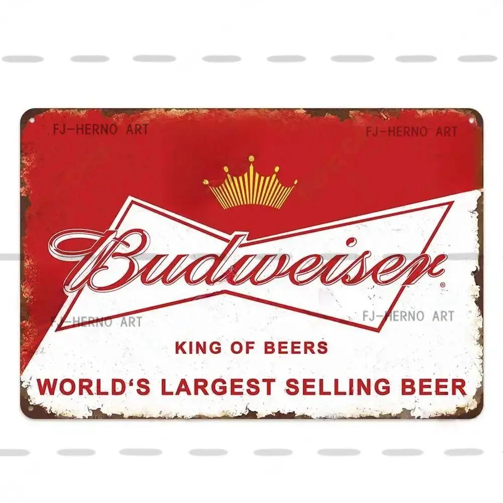 Vintage Beer Metal Sign Decorative Plaque - Retro Plate for Wall - Ideal for Bar Pub Club Dad's Garage Workshop Poster Decor