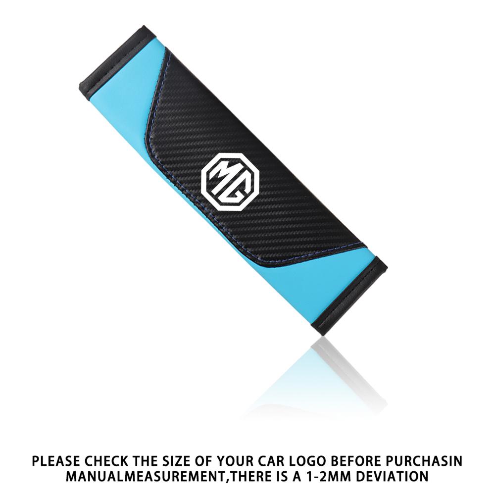 1/2Pcs Car Leather Seat Belt Protection Shoulder Pad Breathable Covers For Morris Garages MG ZS 5 7 Cyberster MG4 EV ES5 HS One