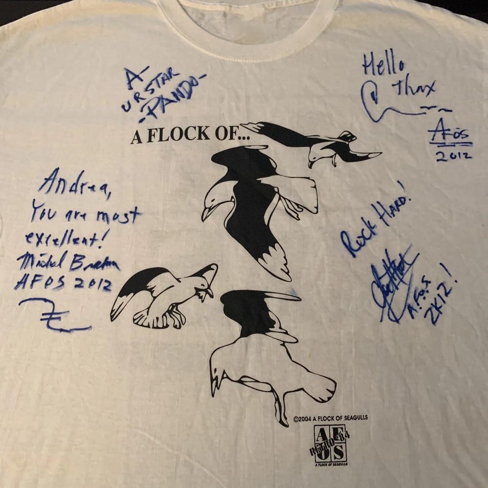 A Flock Of Seagulls 2004 T-Shirt Signature EN367 Unisex T-Shirt L