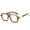Trendy European American Double Beam Sunglasses Retro Square Frame Unisex Fashion Accessory