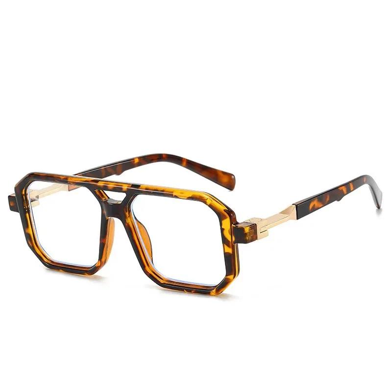 

The Same European and American Double Beam Sunglasses Stylish To Wear Decorative Classic Style Square Frame Sunglasses Men and Women W33655WW-