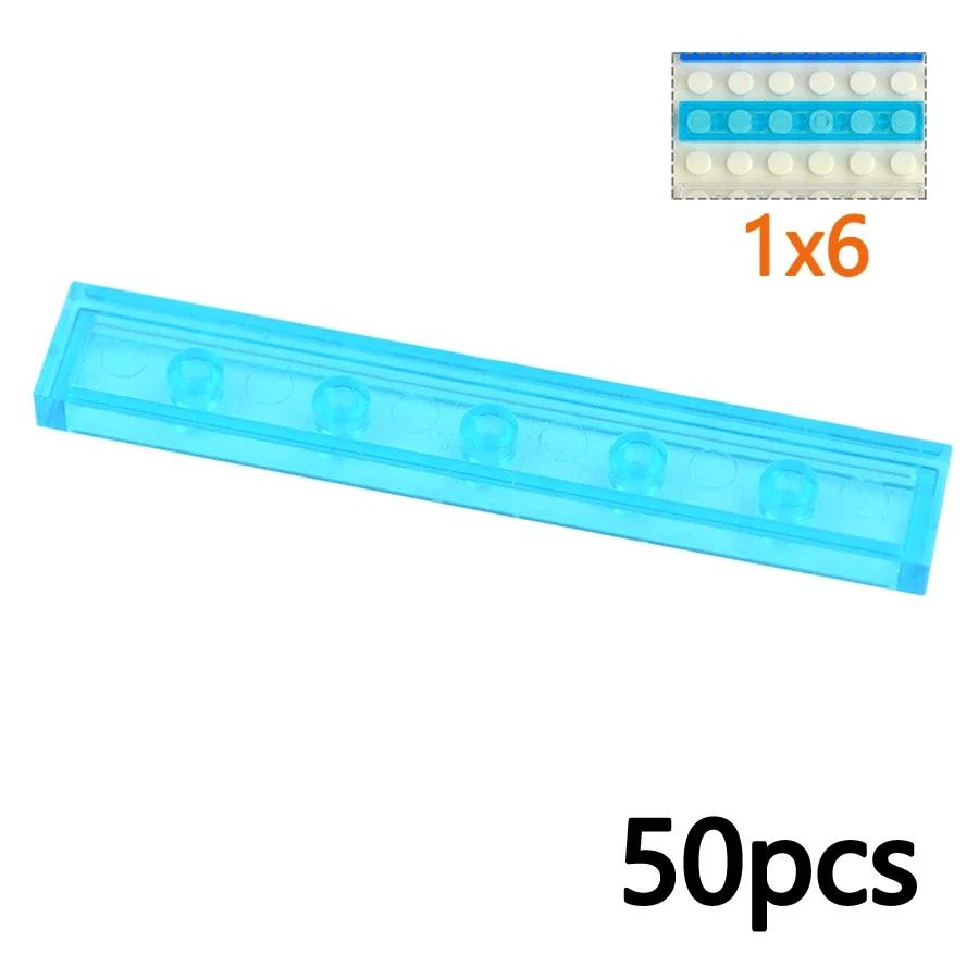 DIY Transparent Clear Building Blocks Smooth Thin Bricks Compatible with Leading Brands