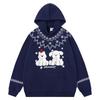 Cozy Oversized Hoodie With Embroidered Cute Dog Design - Warm Fleece-Lined Cotton Blend Sweatshirt Men Women