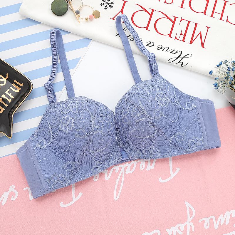 Wydarzenia Kobiety Koronkowe kwieciste biustonosze bezprzewodowe Przednie zapięcie Bielizna Bralette Regulowany biustonosz Push Up