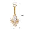 Bow Heart Belly Button Rings Shiny Zircon Navel Piercing Barbell For Women  Belly Ring Beach Body Jewelry Gifts