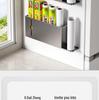 Magnetic Storage Rack for Kitchen Refrigerator - Punch-Free Enamel Board and Fresh-Keeping Film Holder