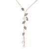 Stylish Autumn Winter Leaf Design Necklace Featuring Alluring Pearls And Fashionable Elements