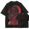 Bloodborne for Anime & Game Fans All-Season Washed T-Shirt, Stylish Personalized Clothing, Plus Size Streetwear Casual Short Sleeve Tee Tops