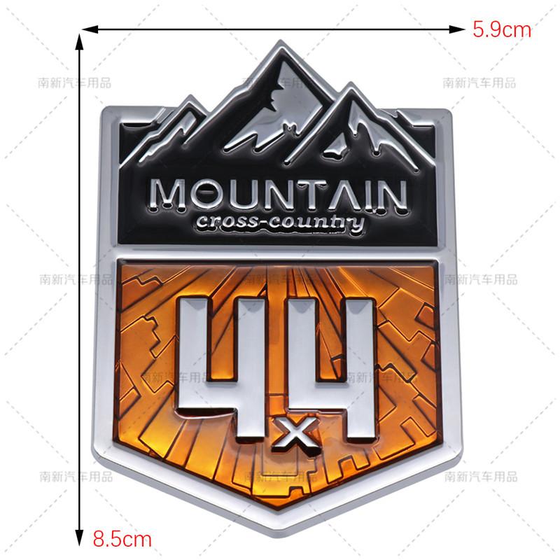 Cross-country Mountain 4X4 Emblem Grille Car Badge Stickers Metal Decal For Jeep Grand Cherokee Wrangler Toyota Highlander wq1