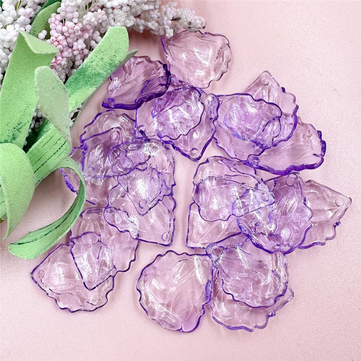 

Творческий DIY Прозрачные бусины Шпилька для волос Бисер DIY Ручная работа Головной убор Материал для украшений 20,2*23,3 мм 50 шт. Кристаллические листья фиолетовый