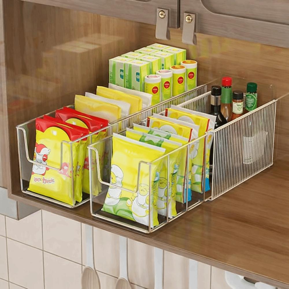 Plastic Expandable Storage Box Large Capacity with Dividers Adjustable Drawer Organizer Transparent Makeup Storage Container