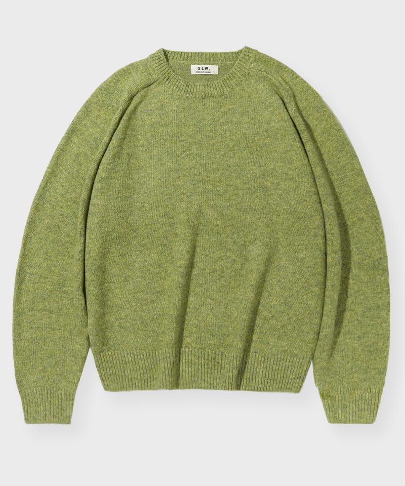 GLW Oversized Soft Raglan Sweater Knit Natural Green