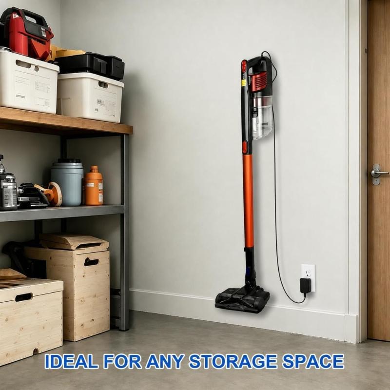 Vacuum Wall Storage Holders, 2-Pack Mounts with ABS Construction and Side Cord Guides for Vertical Placement in Homes, Apartments, and Garages