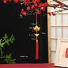 Chinese Lucky Fu Gold Ingot Hanging Ornaments Handwoven Tassel Auspicious Decor for Home New Year Celebration Gift