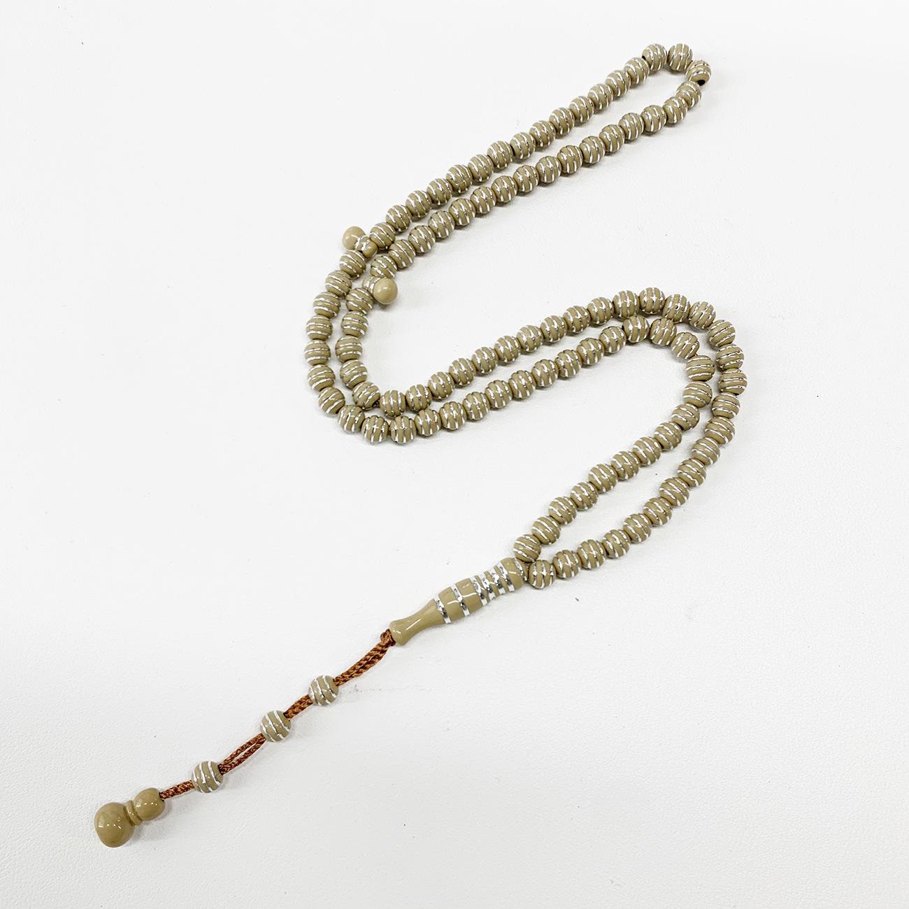 

Электроплакированный ребристый браслет из 99 бусин: Мусульманские молитвенные бусы и арабский аксессуар для поклонения.