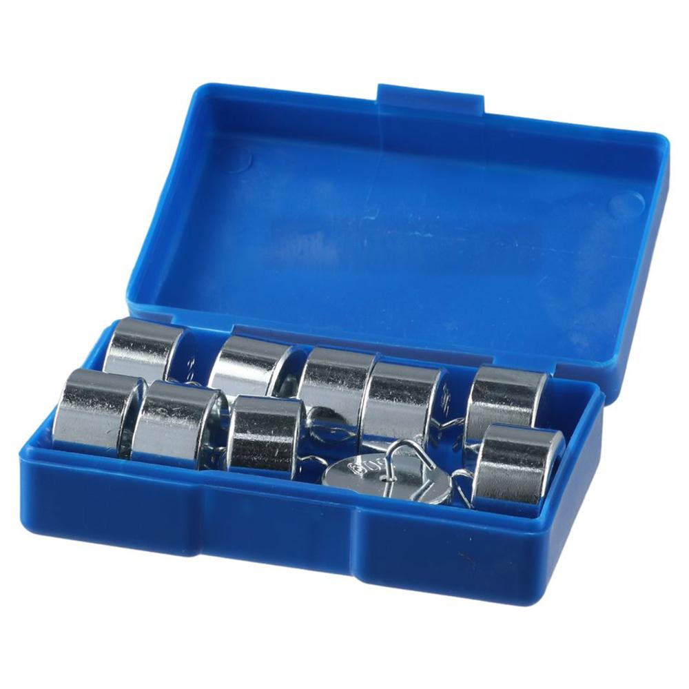 Silver Chrome-Plated Hook Weight Metal Metal Slotted Weights  General Science