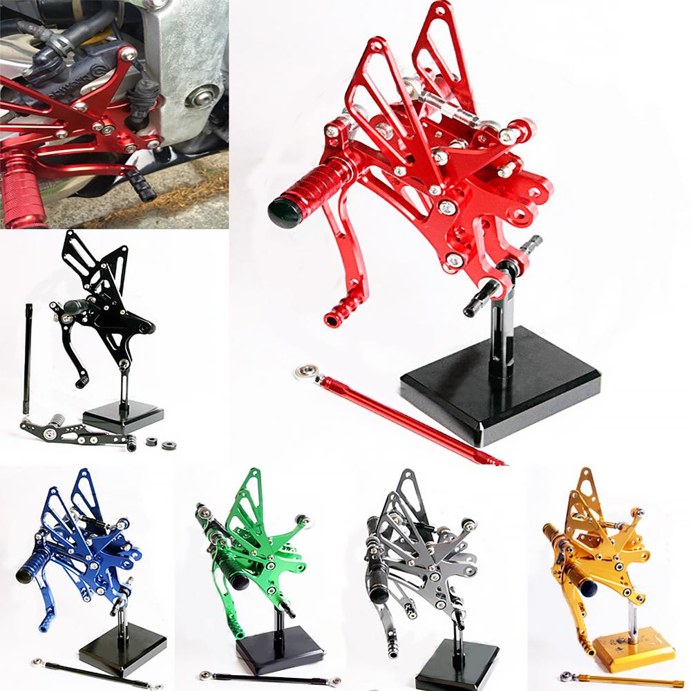 For BMW S1000RR HP4 2009 2010 2011 2012 2013 2014 Motorcycle Footrests CNC Rearset Rear Set Adjustable Foot Pegs Footpeg 09 10