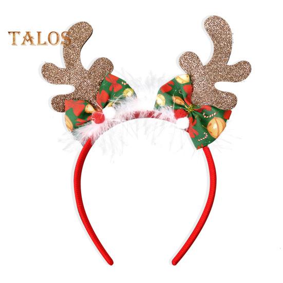 

Рождественские повязки на голову для вечеринок, фото, снеговик, олень, шапка Санты, рога, обруч для волос, пластиковый праздничный аксессуар для волос для детей и взрослых G