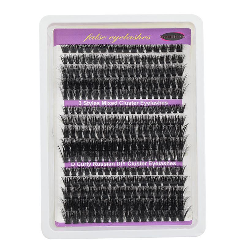 Europäische & Amerikanische DIY Dichte Cluster-Wimpern: Realistische, voluminöse künstliche Wimpern für Schönheit und Make-up.