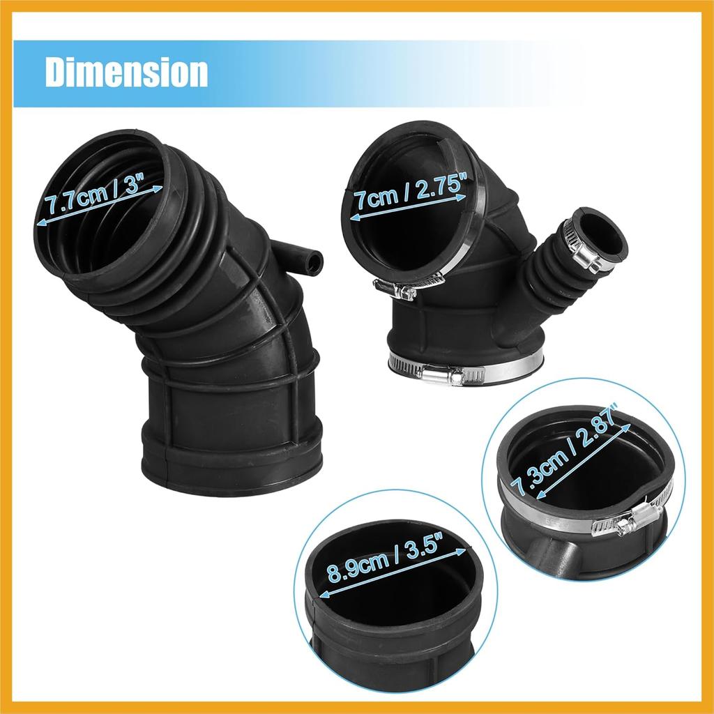 1 Set Car Air Intake Hose Tube for BMW 330Xi 2001-2005 for BMW Z3 L6 3.0L 2001-2002 No.13541438759 Replacement