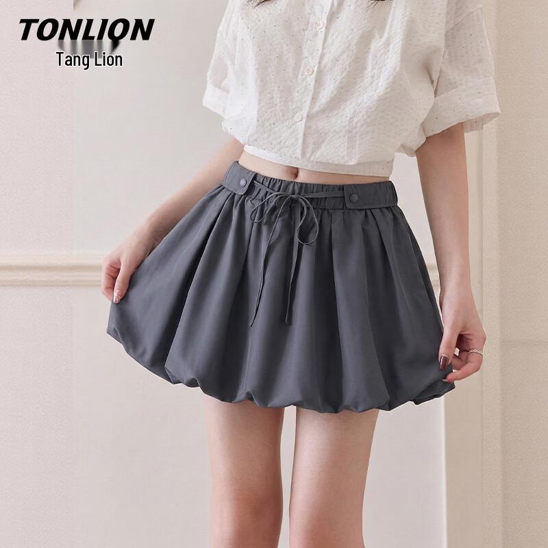 TonLion Women s High-Waist A-Line Skirt M