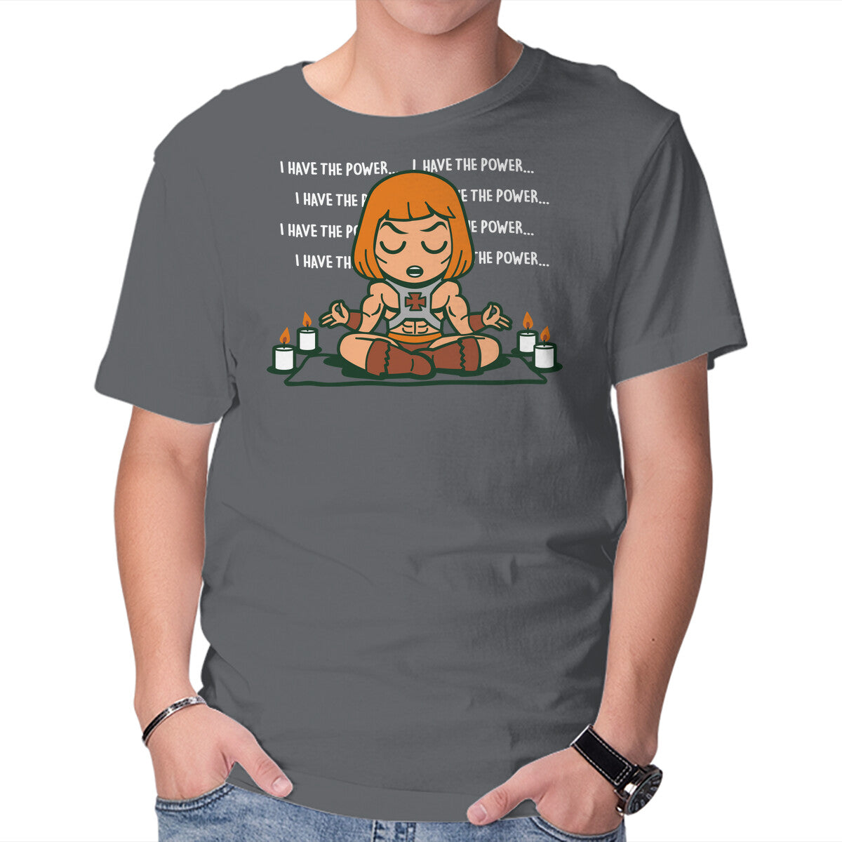Unisex Crew Neck T-Shirt He-Mantra Graphic Short Sleeve Casual Tee XS