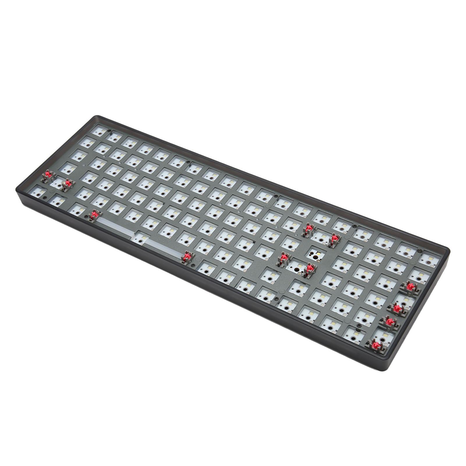 

Механическая клавиатура DIY Kit 100 клавиш с возможностью горячей замены 5-контактный переключатель 96-процентная раскладка Беспроводная проводная модульная чёрный