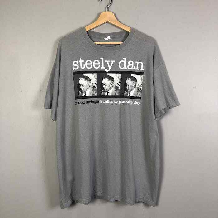 HOT Steely Dan T-Shirt Mood Swings 8 Miles To Pancake Day Unisex T-Shirt L