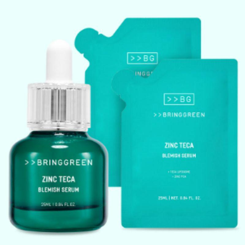 

BRING GREEN Zinc Teca Trouble Serum Triple Set 25ml x 3 Acne Care Calming Serum Oil Control K-Beauty Skincare