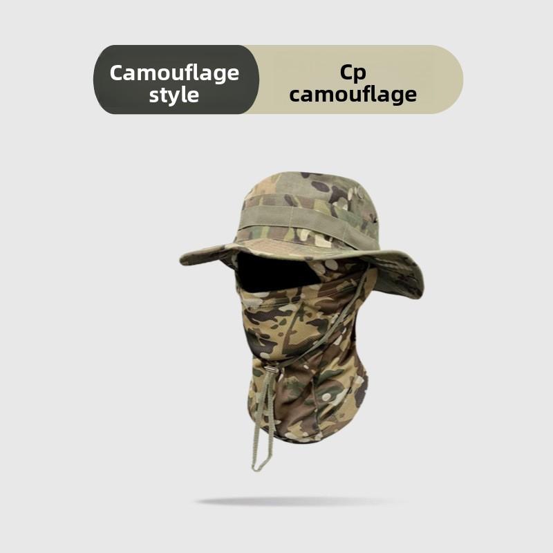 Cappello Mimetico a Tesa Larga Con Protezione Solare Per Escursionismo e Pesca all'Aperto