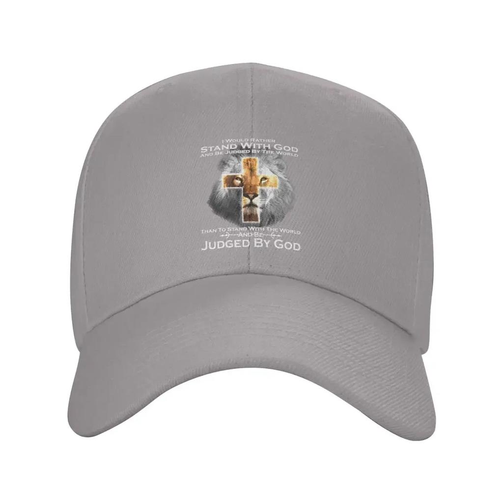 New Custom Punk I Rather Stand With God And Be Judge By The World Baseball Cap Women Unisex Breathable Dad Hat Sports Snapback Hats