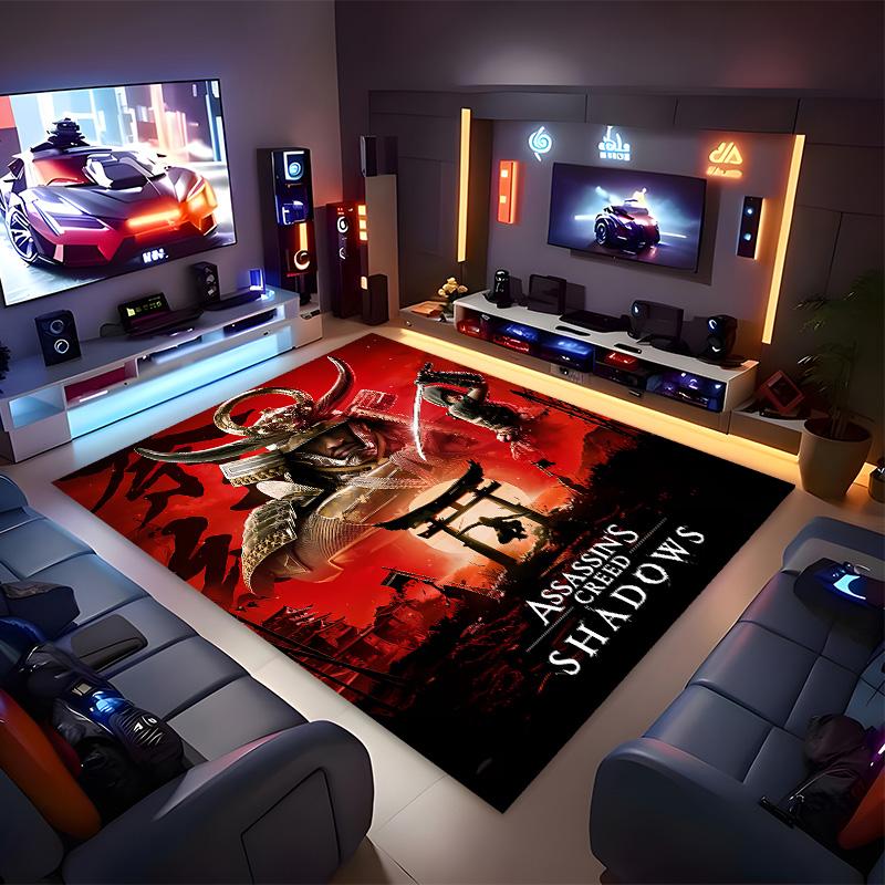 A-Assassin's Creed Printed Absorbent Washable Carpet, Non-Slip Bathroom Mats, Kitchen Rugs, Yoga Mat,Living Room Entrance, Camping Picnic Rugs