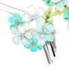 Hair Ornament Set of 2 for Furisode Kimono and Coming-of-age Ceremony Wk-346(297) Kanzashi (hairpin) Tsumami-zaiku (folded Fabric) Light Blue with