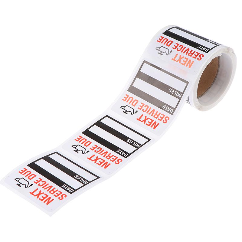 100pcs/roll Oil Change/Service Reminder Stickers Window Sticker Car Sticker