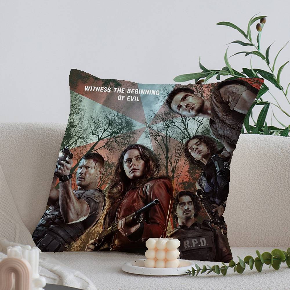 Hot Game R-Resident E-Evil Pillow Gift Home Office Decoration Bedroom Sofa Car Cushion Cover Case 45x45