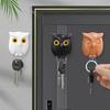 1pcs Hooks Owl Magnetic Key Organization Auto Blinking Cute Hooks No Punch Storage Hooks Kitchen Home Wall Decoration Storage