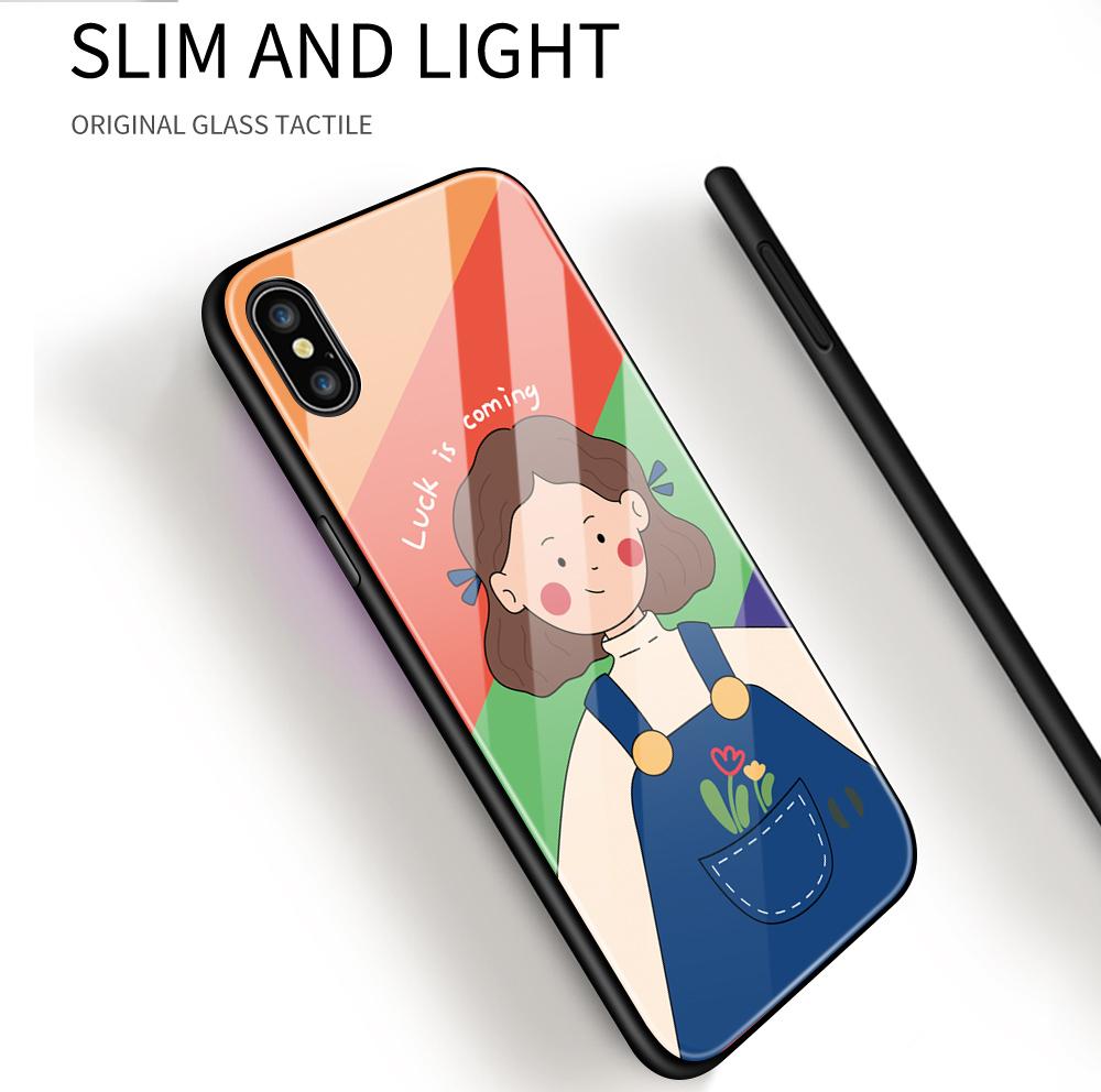 Tempered Glass Phone Case For OPPO Reno13 Reno14 Realme 11 12Pro 14 GTNeo6 C21Y C53 C75 OnePlus Nord2 NordCE3Lite Soft Edge Shockproof Smooth Shell