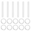 PATIKIL Klatschen x 16 Silikon Klatschen Bordeaux Blank Snap Weiches Poster Verpackungspapier Rolle Party DIY Weiße Armbänder, 8,5" 1", Stück, Armbänder, Bänder,