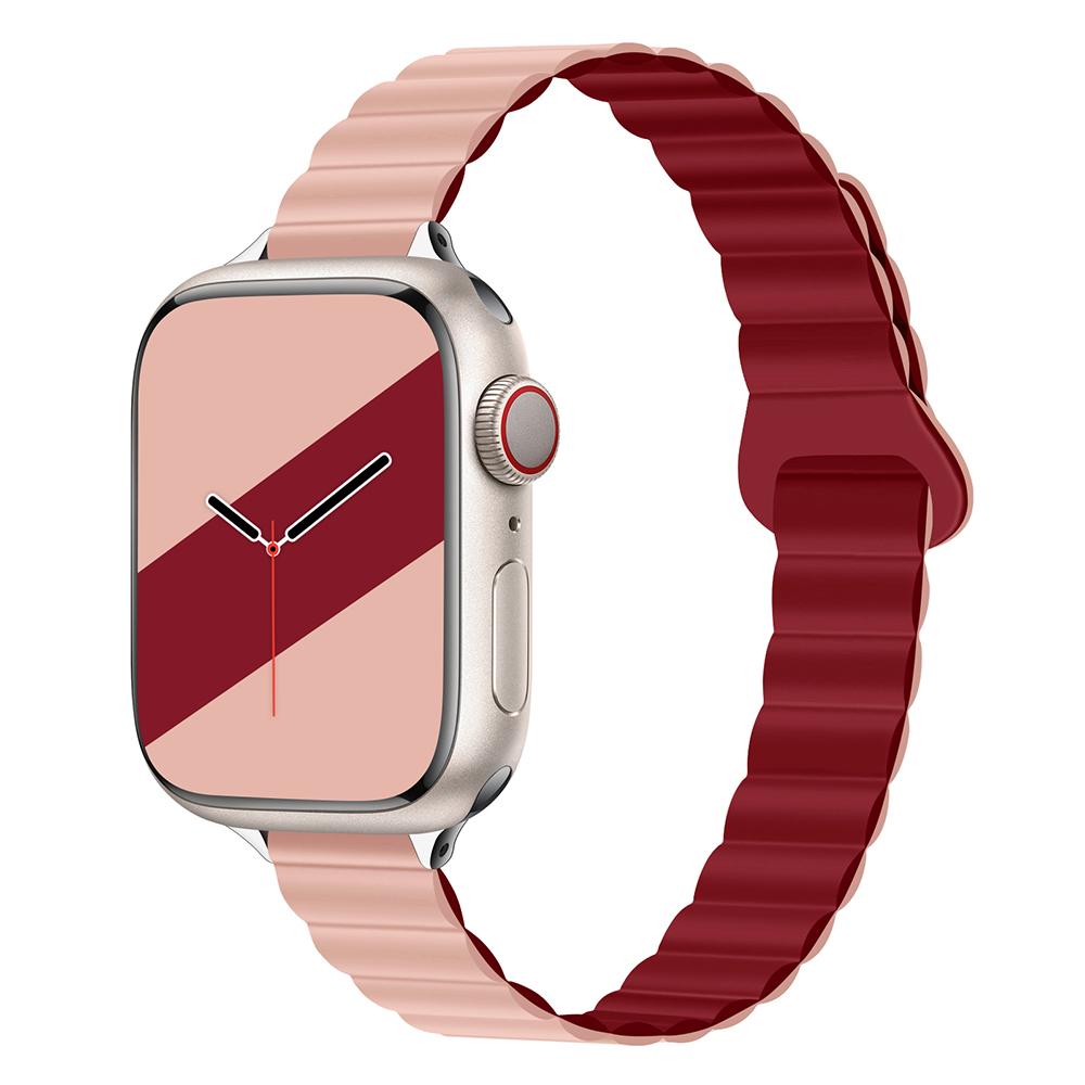 Damen Schlankes Silikonarmband Magnetarmband für Apple Watch S11 10 46/42mm 45mm 44 Schlanke Bänder 38mm 40mm 41 Armband iWatch SE 9 8 7 6