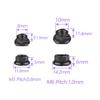 SenyEr Titanium Nuts M5/M6/M8/M10/M12/M14/M16 Flange Nuts Bolt Caps for Motorcycles Bicycles Bikes (Black, M5)