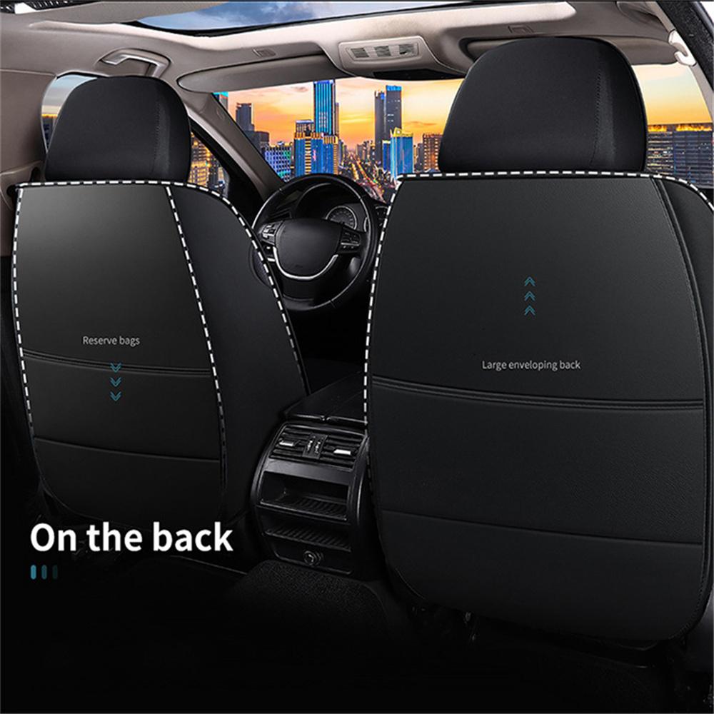 Luxus Verschleißfestes Leder Auto Kissen Sitzbezüge Auto-Styling Voll Umrandet Vorne+hinten Kissen 5-Sitzer Für alle...