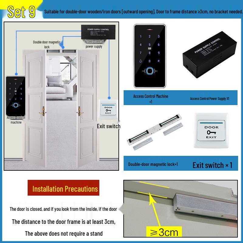 All-in-One Waterproof Fingerprint Access Control System with Password and Card Swipe