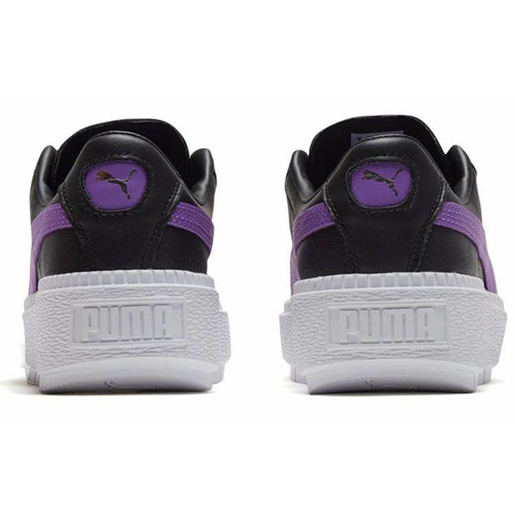 Puma Platform Trace Thick Sole Sports Low Top Sneakers Women Sneakers Black Purple 366109-05