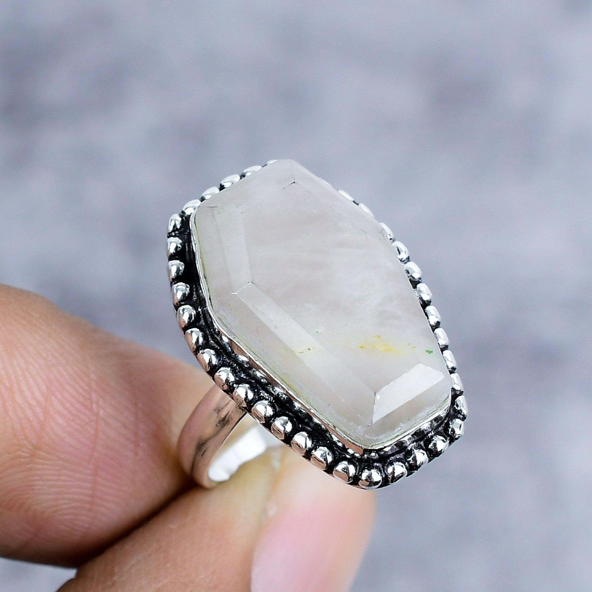

Golden Rutile Gemstone Handmade 925 Sterling Silver Jewelry Ring Size 8 M-2578
