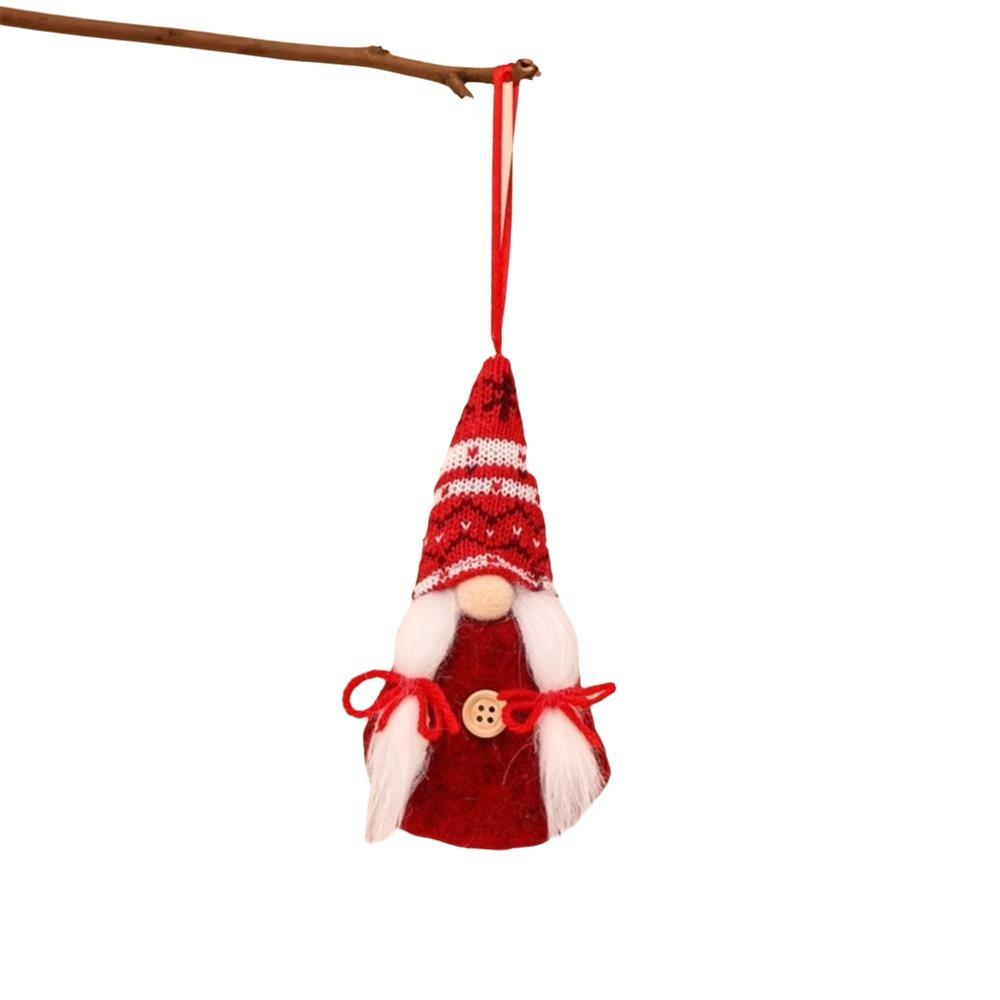 Plush Christmas Gnome Pendant Faceless Tomte Ornaments Unique Christmas Tree Hanging Doll New Year