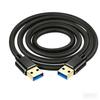 USB 3.0 Dual Male Data Cable, High-Speed for Hard Drive Enclosure, Laptop Cooler, Set-Top Box