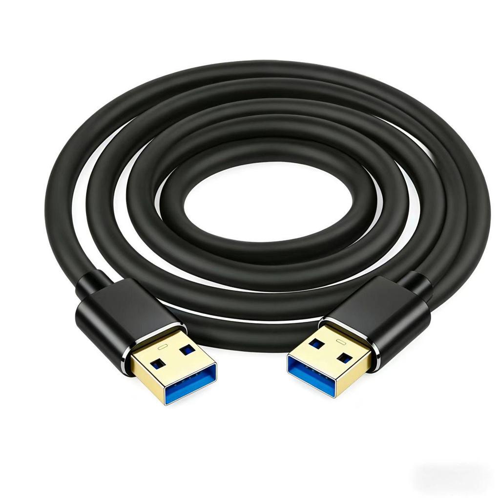 USB 3.0 Dual Male Data Cable, High-Speed for Hard Drive Enclosure, Laptop Cooler, Set-Top Box