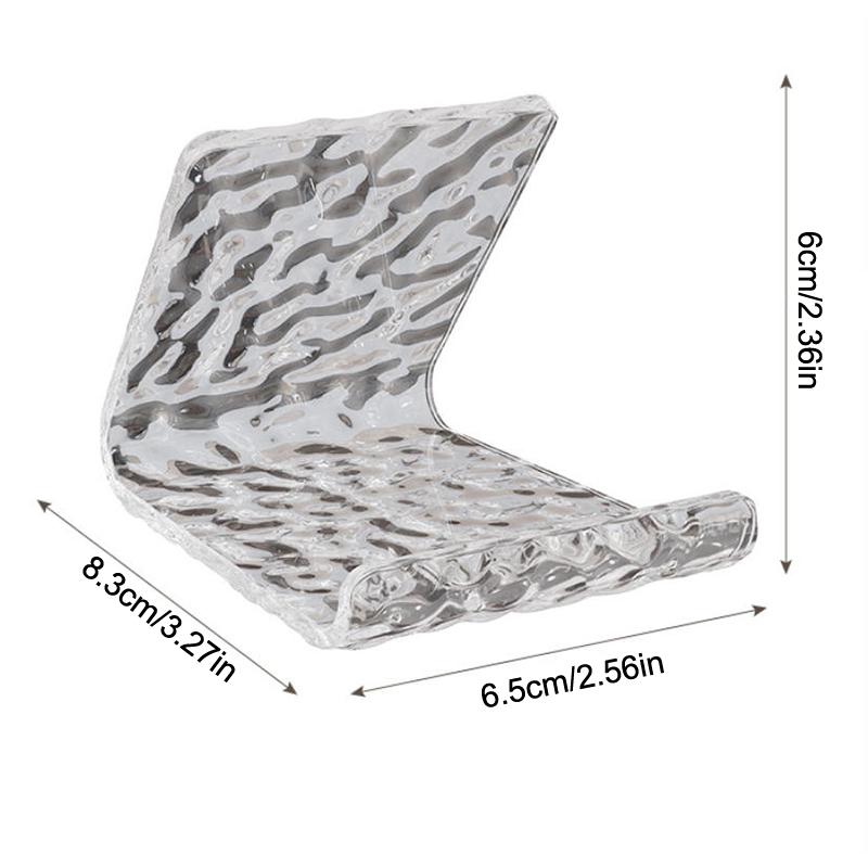 Adjustable Acrylic Phone Holder Glacial Pattern Tablet Stand Minimalist Desk Lazy Bracket for Kitchen Office Bed