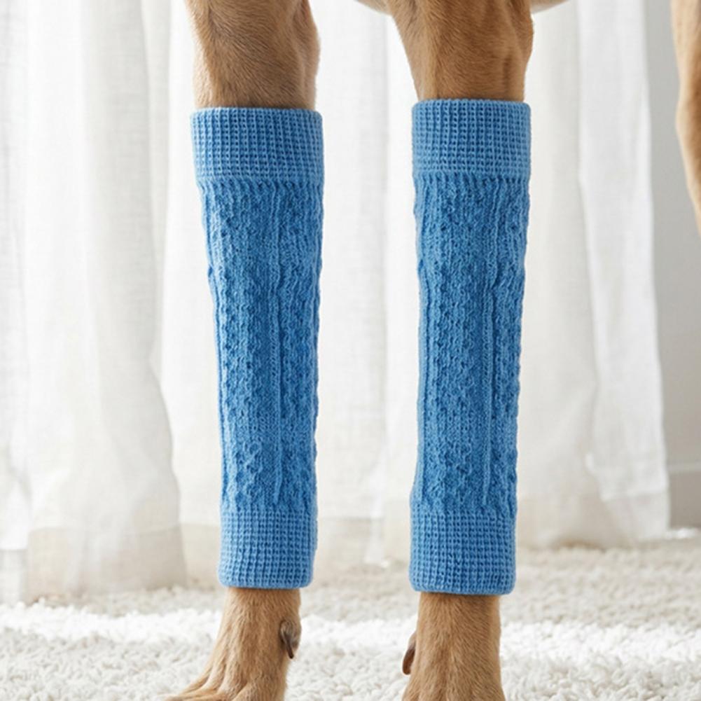 Dog Leg Sleeve 4pcs Dog Elbow Protectors Knitted Leg Warmer Wraps Breathable Pet Elbow Sleeves for Elderly Dogs for Dogs