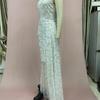 2026 Summer Gorgeous Women's Dress: Strappy, Sexy V-Neck with Silver Foil and Dazzling Sequins for Evening Glamour